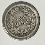 1910-S Barber Dime, Circulated. (13978)