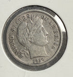 1910-S Barber Dime, Circulated. (13980)