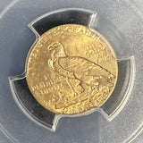 1908 $2-1/2 Indian Gold Quarter Eagle, MS66 PCGS OGH (13982)