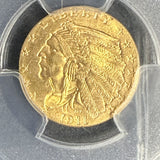 1911 $2-1/2 Indian Gold Quarter Eagle, MS65+CAC PCGS (13994)