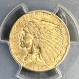 1929 $2-1/2 Indian Gold Quarter Eagle, MS65+ PCGS (14039)