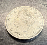 1894 Liberty "V" Nickel, CH XF. (14057)