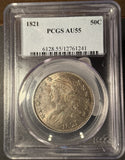 1821 Capped Bust Half Dollar, AU55 PCGS (14086)