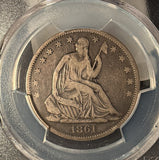 1861-O CSA Obv. W-11, FS-401 Seated Liberty Half Dollar, F-12 PCGS (14092)