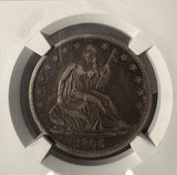 1866-S NO Motto Seated Liberty Half Dollar, XF40 NGC (14094)