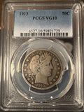 1913 Barber Half Dollar, VG10 PCGS (14100)