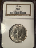 1917 Walking Liberty Half Dollar, MS63 NGC (14114)