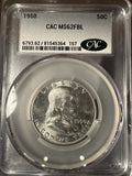 1950 Franklin Half Dollar, MS62FBL CACG (14132)