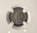 1887 3ct Nickel, AU53 NGC (14142) Key Date