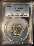 1913 T-1 Buffalo Nickel, MS65 PCGS (14150)