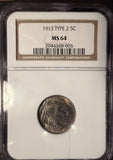 1913 T-2 Buffalo Nickel, MS64 NGC (14158)