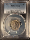 1914 Buffalo Nickel, MS63 PCGS (14162)