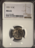 1931-S Buffalo Nickel, MS65 NGC (14180)
