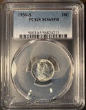 1936-S Mercury Dime, MS65FB, PCGS, (14196)