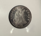1877-CC Seated Liberty Quarter, MS63 NGC, (14204)