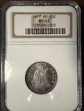 1877-CC Seated Liberty Quarter, MS63 NGC, (14204)