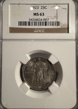 1923 Standing Liberty Quarter, MS63  NGC. (14228)