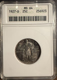 1927-D Standing Liberty Quarter, MS64, ANACS. (14238)
