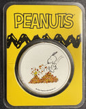 1oz Silver "Peanuts" Enameled Silver Round, Fall Snoopy (14261)