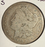 1902-S Morgan Silver Dollar, Circulated. (14290)