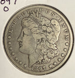 1897-O Morgan Silver Dollar, Circulated. (14300)