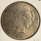 1928 Peace Dollar, MS60+, (14318)