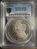1879-S REV 78' Morgan Silver Dollar, AU58 PCGS GS. (14338)