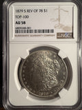 1879-S REV 78' Morgan Silver Dollar, AU58 NGC. (14340)