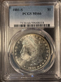 1881-S Morgan Silver Dollar, MS66 PCGS. (14362)