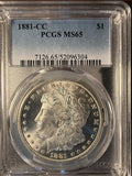 1881-CC Morgan Silver Dollar, MS65 PCGS. (14364)