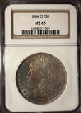 1884-O Morgan Silver Dollar, MS65 NGC. (14372)