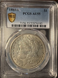 1884-S Morgan Silver Dollar, AU55 PCGS GS. (14374)