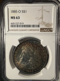 1885-O Morgan Silver Dollar, MS63 NGC. (14386)