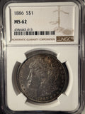 1886 Morgan Silver Dollar, MS62 NGC. (14406)