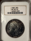 1887 Morgan Silver Dollar MS63PL, NGC.(14430)