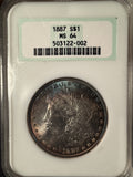 1887 Morgan Silver Dollar, MS64, NGC. (14432)