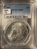 1887 Morgan Silver Dollar Vam-12 MS65 PCGS.(14436)