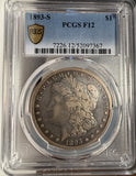 1893-S Morgan Silver Dollar F-12 PCGS GS. (14450)