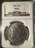 1896-O Morgan Silver Dollar, AU53 NGC, (14468)