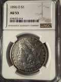 1896-O Morgan Silver Dollar, AU53 NGC, (14470)