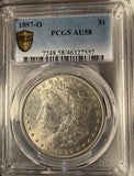 1897-O Morgan Silver Dollar, AU58 PCGS, (14472)