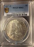 1897-O Morgan Silver Dollar, MS62 PCGS GS, (14491)