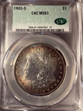 1902-S Morgan Silver Dollar, MS61 CACG, (14508)