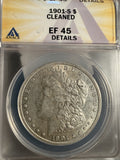 1901-S Morgan Silver Dollar, XF45 Details, ANACS, (14512)