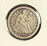 1854-O Liberty Seated Dime, Circ, (14563)