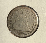 1878 Seated Liberty Quarter, Circulated. (14604)