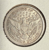 1901 Barber Quarter, AU+. (14618)