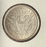 1900-S Barber Quarter, MS60+. (14620)