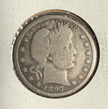 1897-O Barber Quarter, Circulated. (14630)