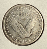 1917 Type-1 Standing Liberty Quarter, AU Det. (14654)